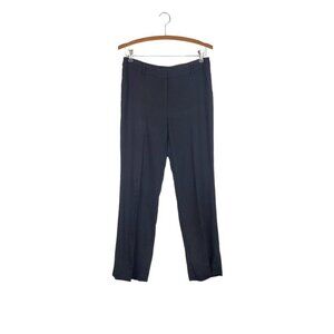 Escada Straight Leg Dress Pants Black Crepe Wool Size 36 Womens US Size 6